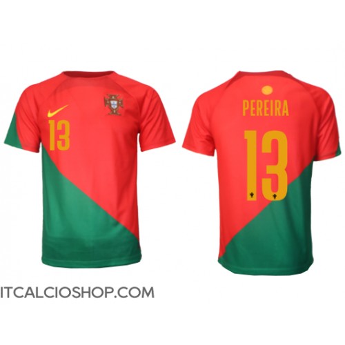 Portogallo Danilo Pereira #13 Prima Maglia Mondiali 2022 Manica Corta